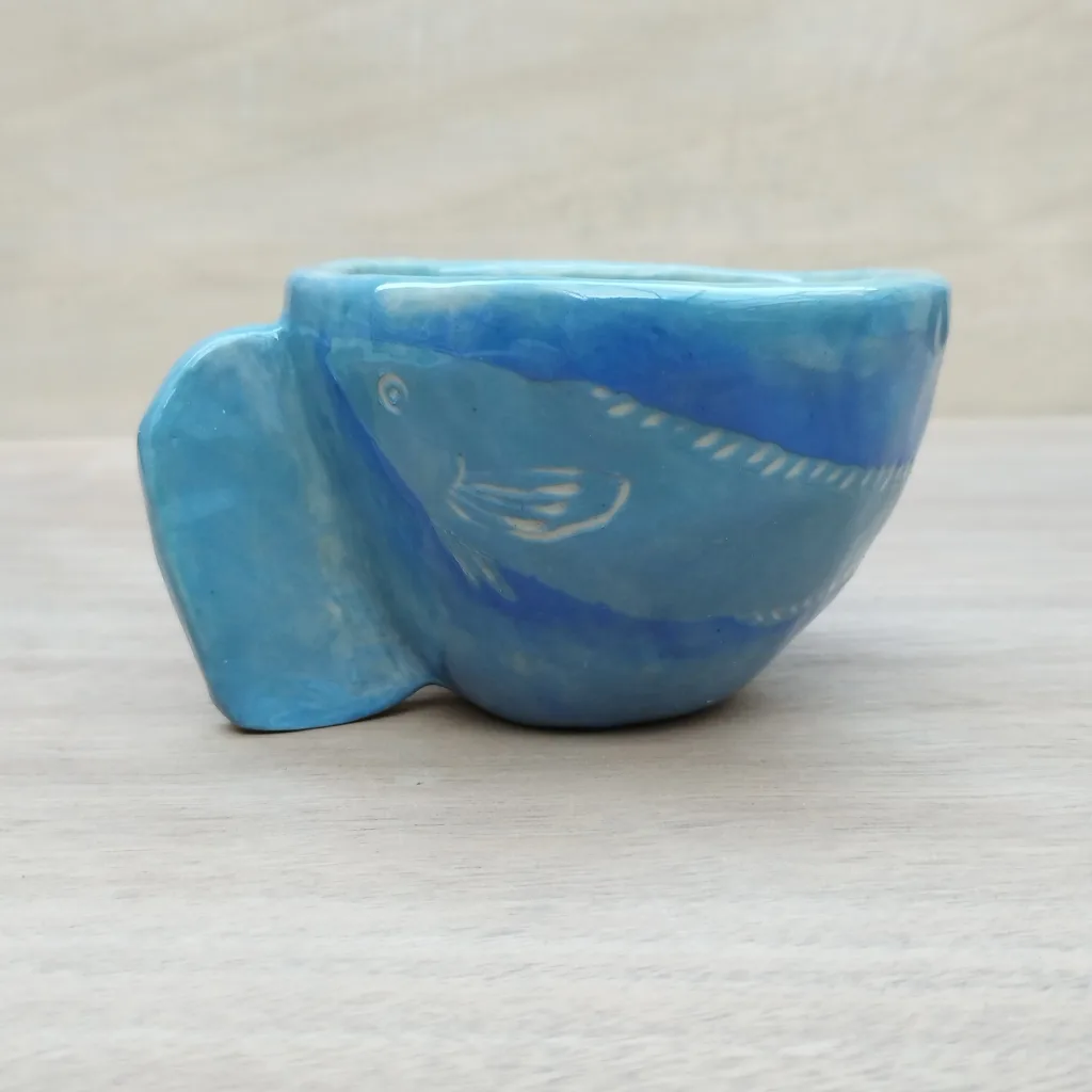 tasse en grès-décor aux engobes